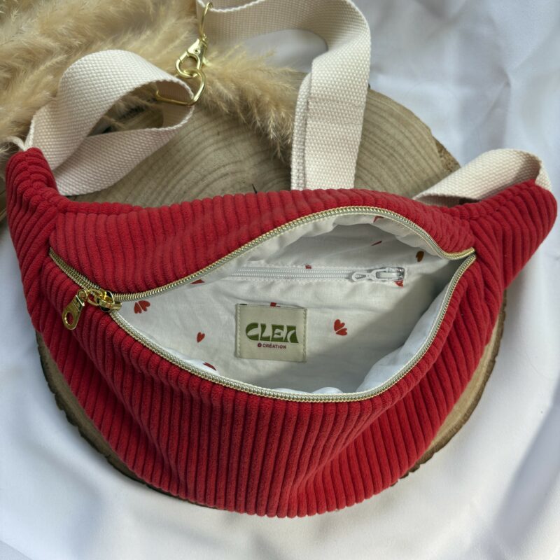 Sac banane velours
