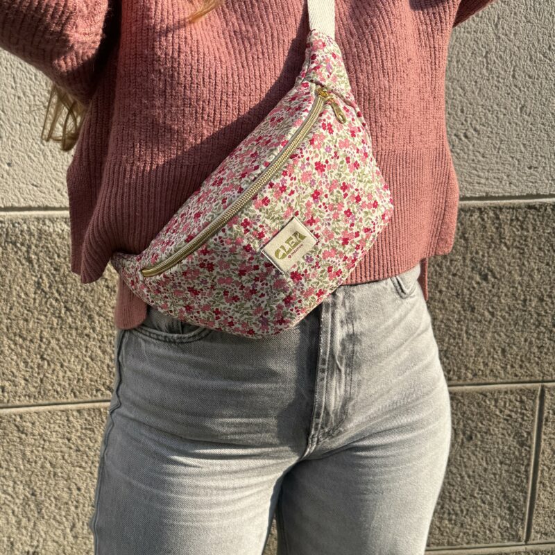 Sac banane fleuri